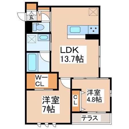 シエロ・ガーデン　ネクストの物件間取画像